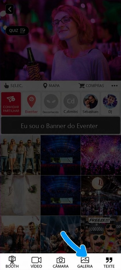 ícone galeria da barra de adicionar