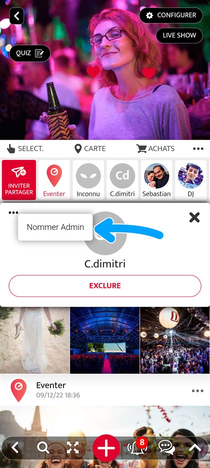 entree nommer admin
