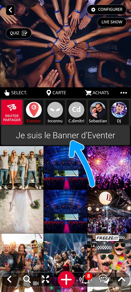 banner en haut de l'evenement