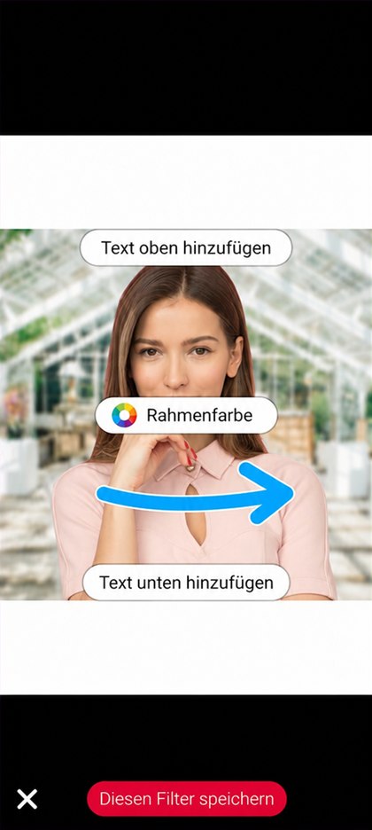 Wahl des Filterrahmens