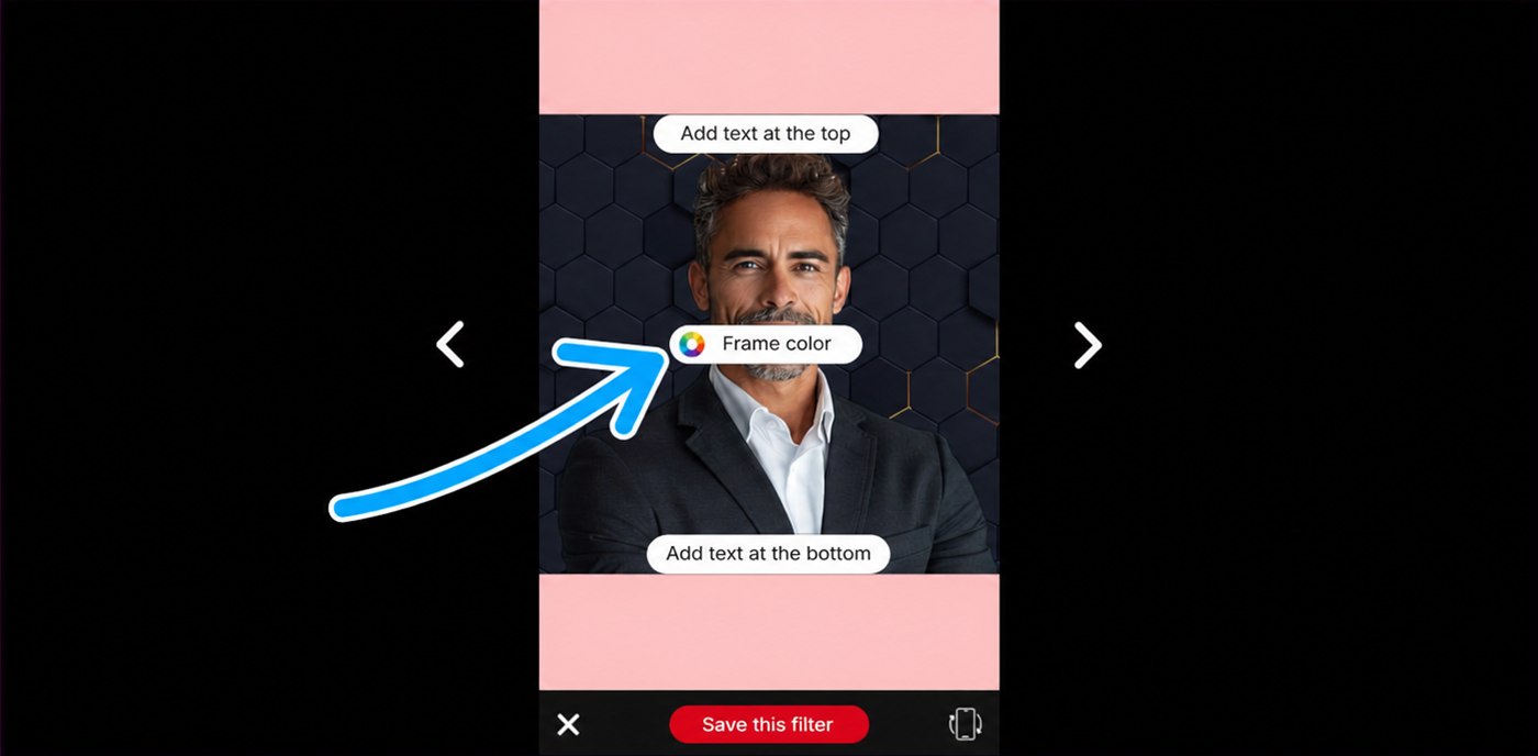 frame colour swatch on eventer web