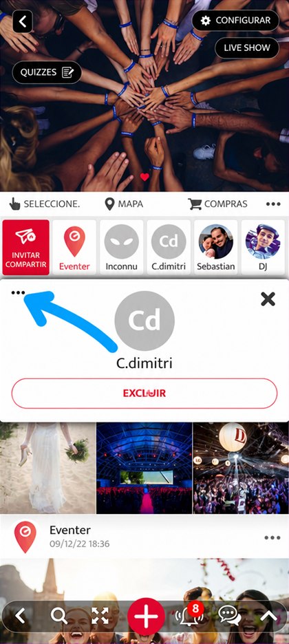tres puntos del perfil público