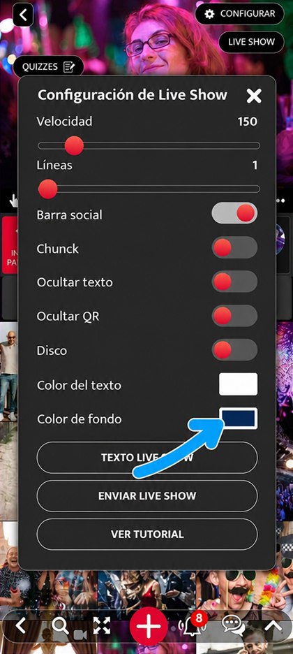 muestra color de fondo