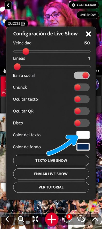 muestra color del texto
