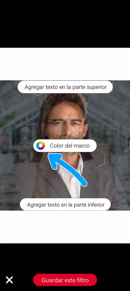 muestra color del marco