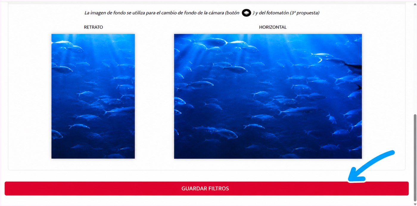 botón guardar filtros