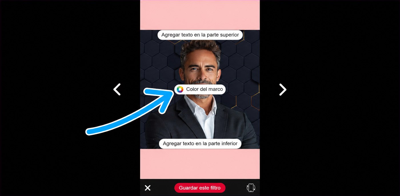 muestra color del marco en eventer web