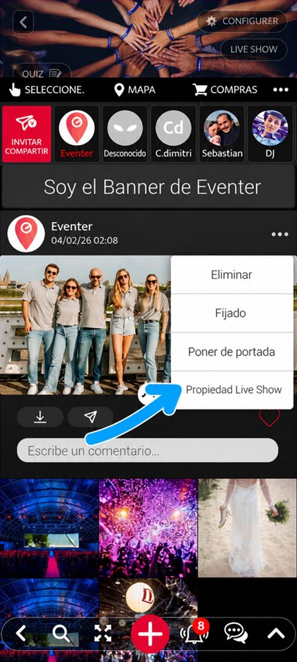 entrada live show property