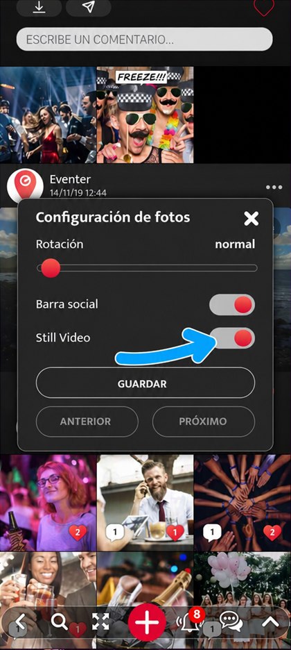 interruptor still video