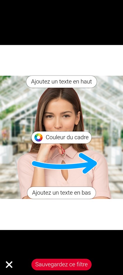 choix du cadre du filtre