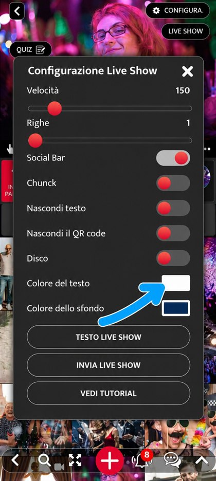 riquadro colore del testo