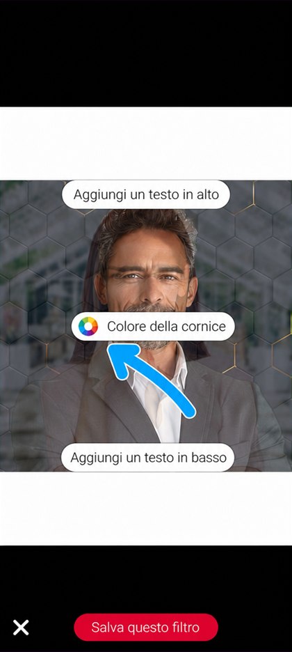 riquadro colore della cornice