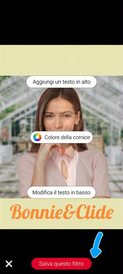 pulsante salva questo filtro