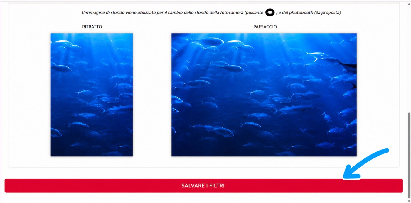 pulsante salva i filtri