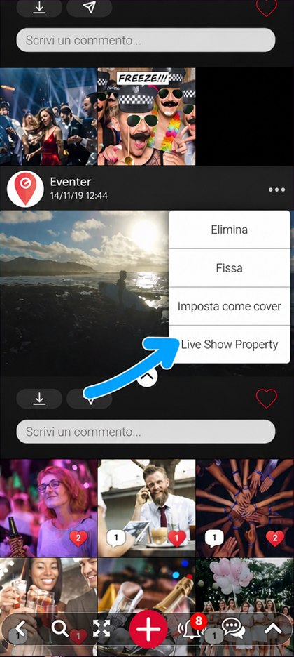 voce live show property di un video