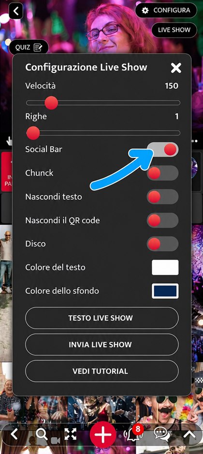 interruttore social bar