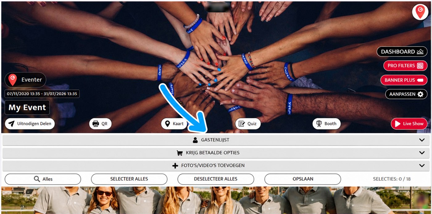 gastenlijst op eventer web
