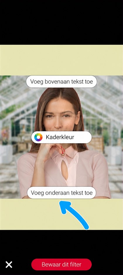 vlak voeg onderaan tekst toe