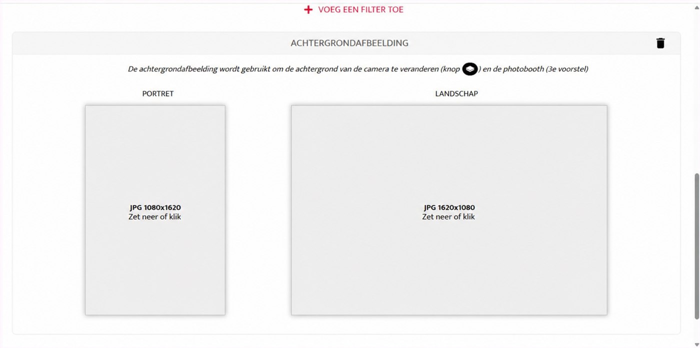 zones om de achtergrondafbeeldingen neer te zetten