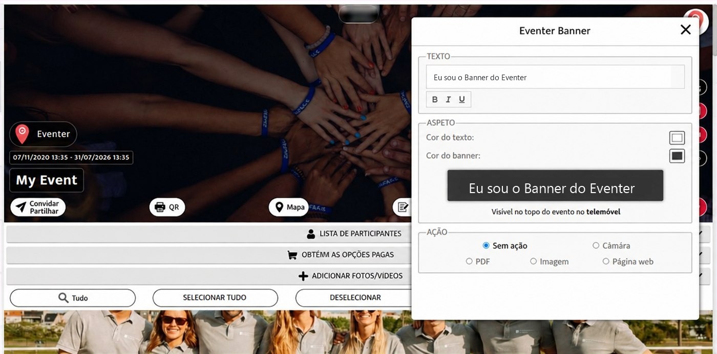 painel eventer banner no eventer web