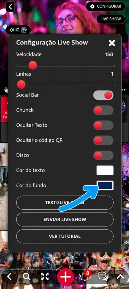 círculo de cor do fundo