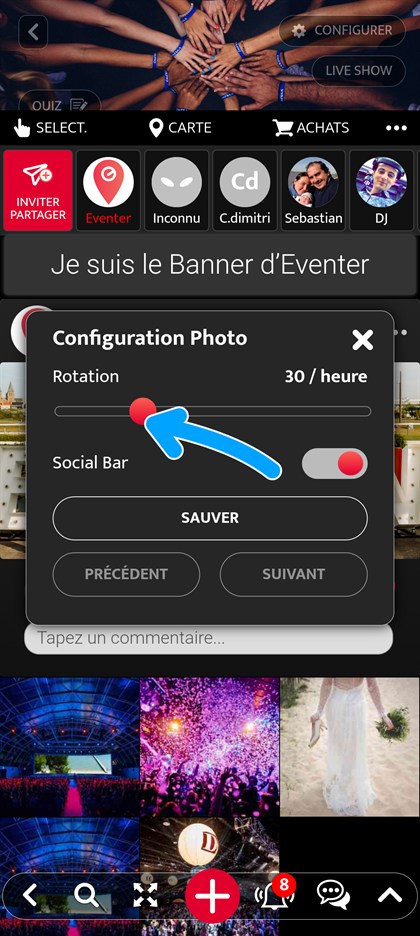 reglage rotation d'un contenu