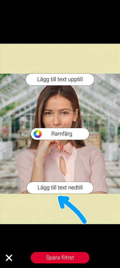 knappen Lägg till text nedtill