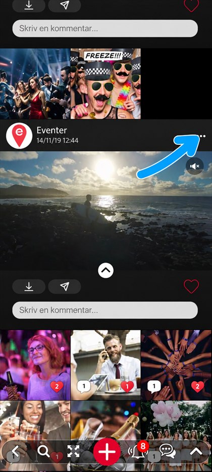 menyn för en video i albumet