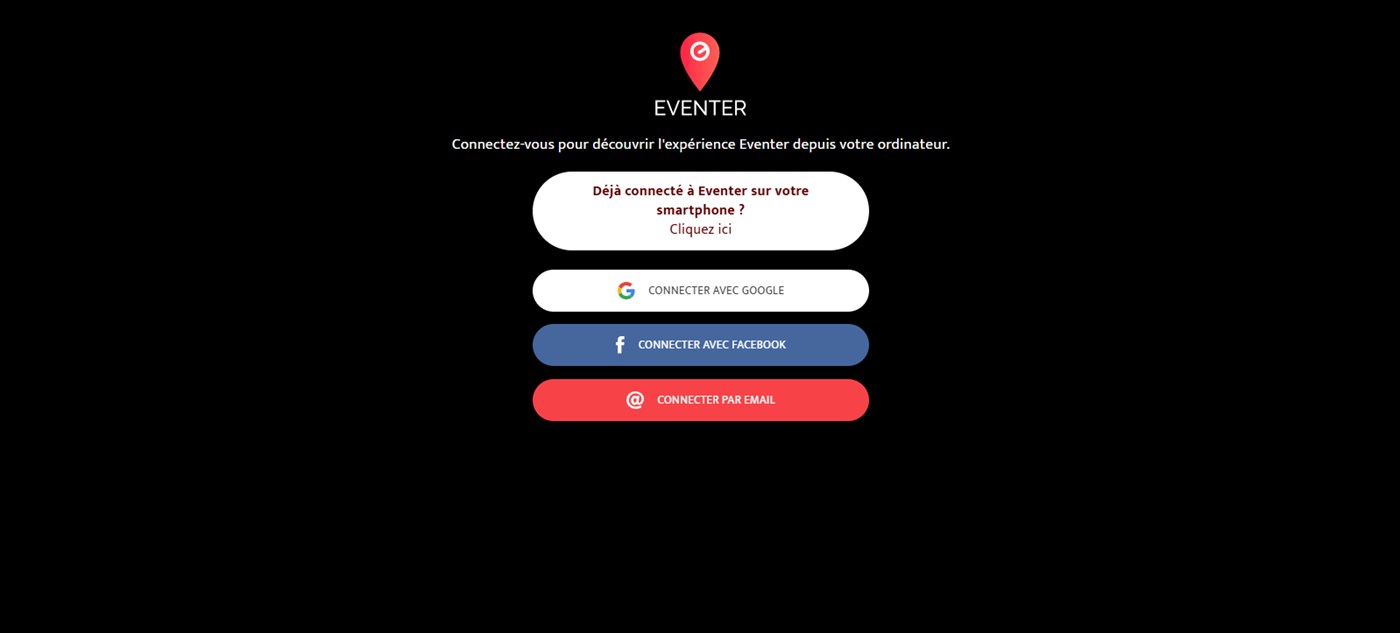 connexion a eventer web