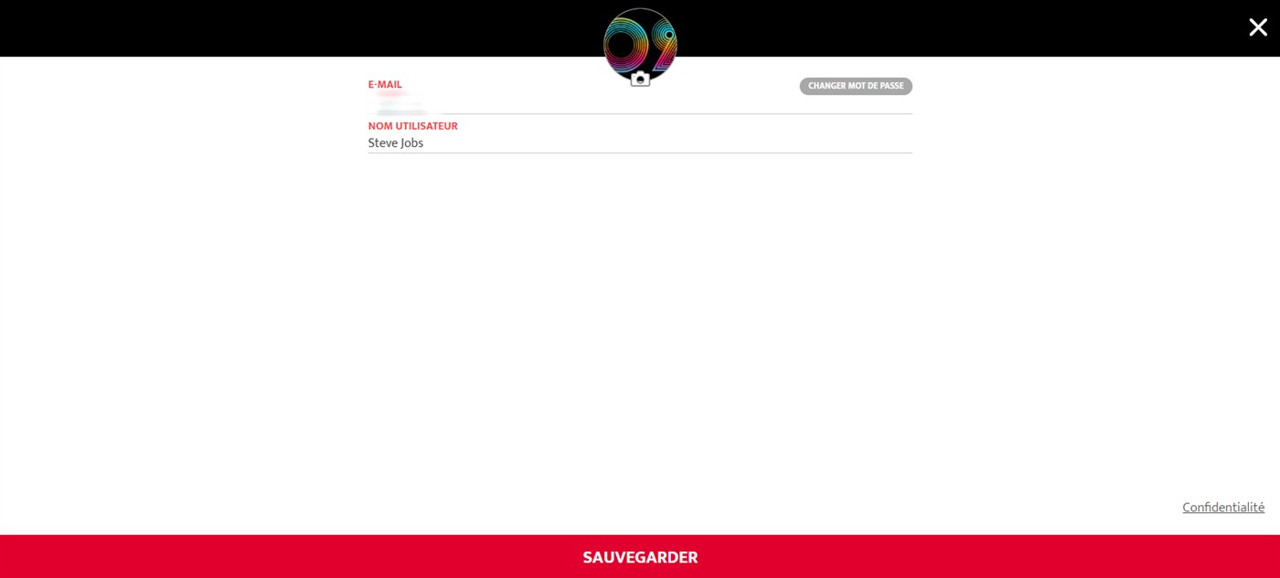 ecran de profil