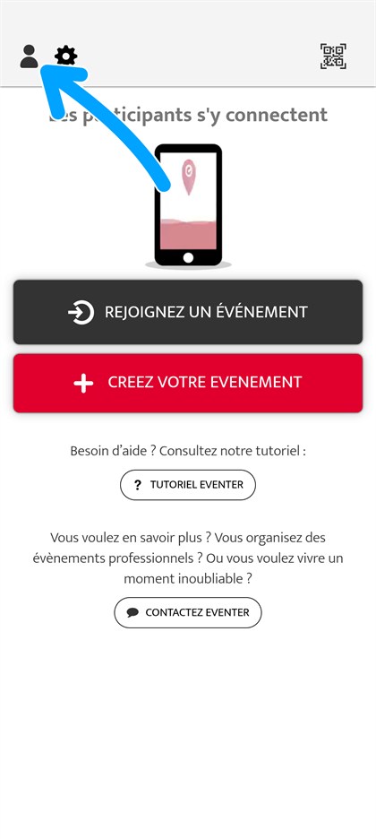 clic icone de profil