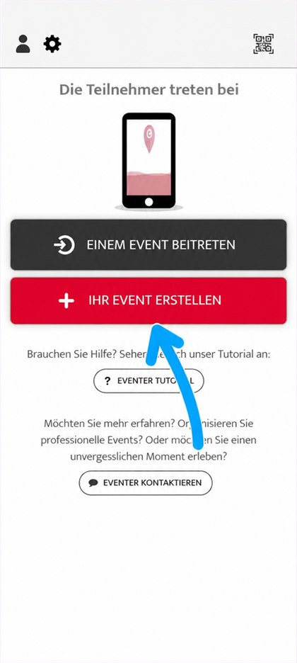 Schaltfläche Ihr Event erstellen
