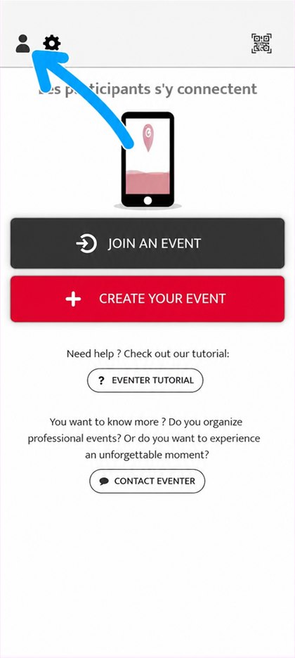 clicking the profile icon