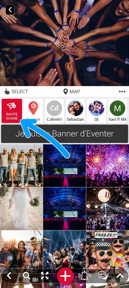 invite share button