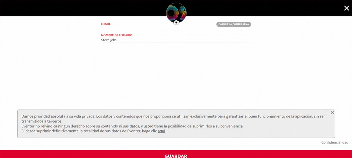 enlace de eliminación de los datos