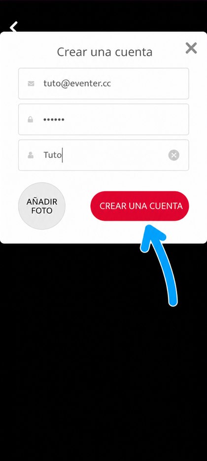 botón crear una cuenta