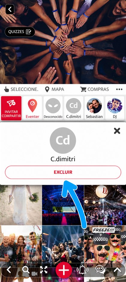 botón excluir