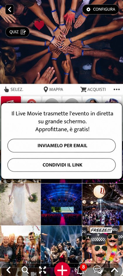 ottenere il link del live movie