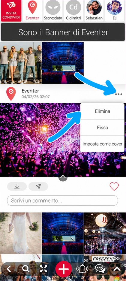 menu elimina una foto