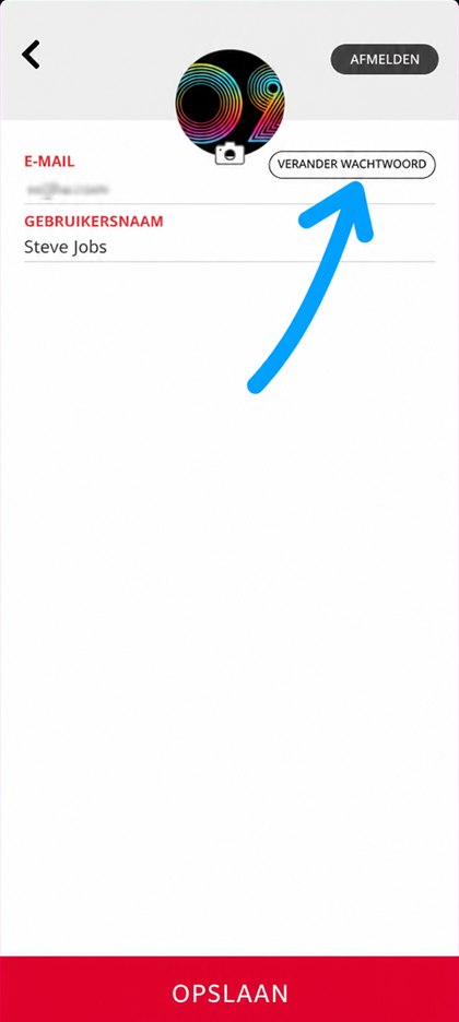 knop wachtwoord wijzigen