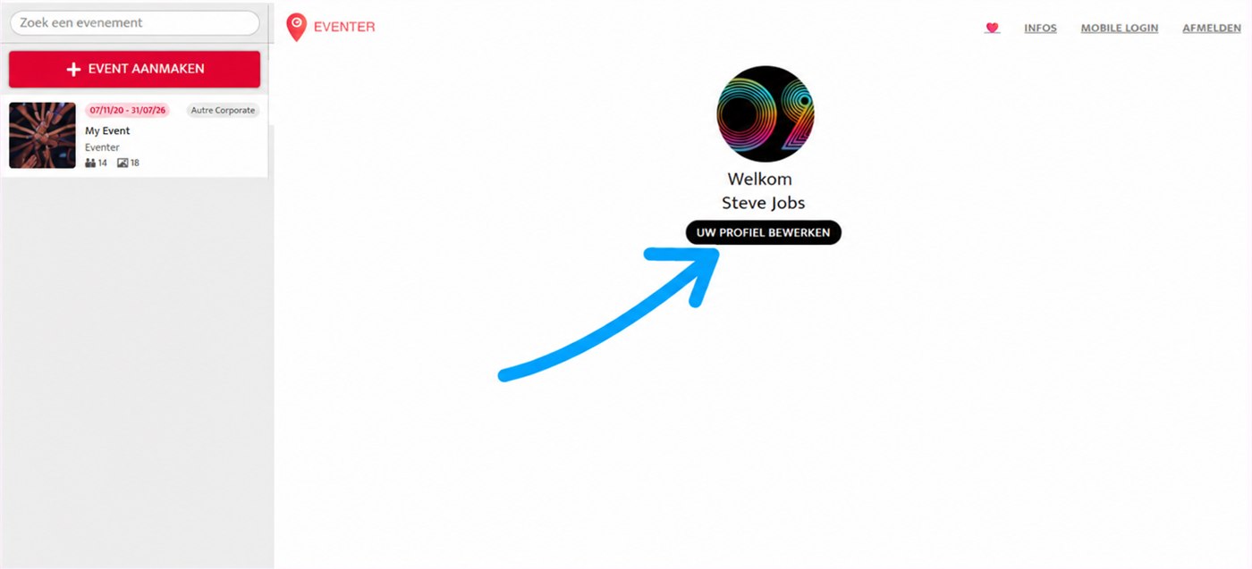 knop uw profiel bewerken