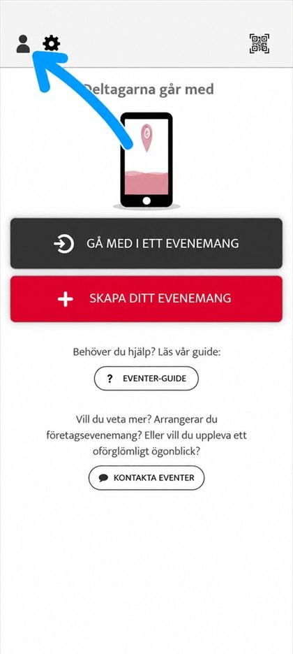 tryck på profilikonen